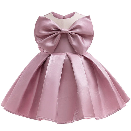 Big Bow Dresses For Baby Girl 1st