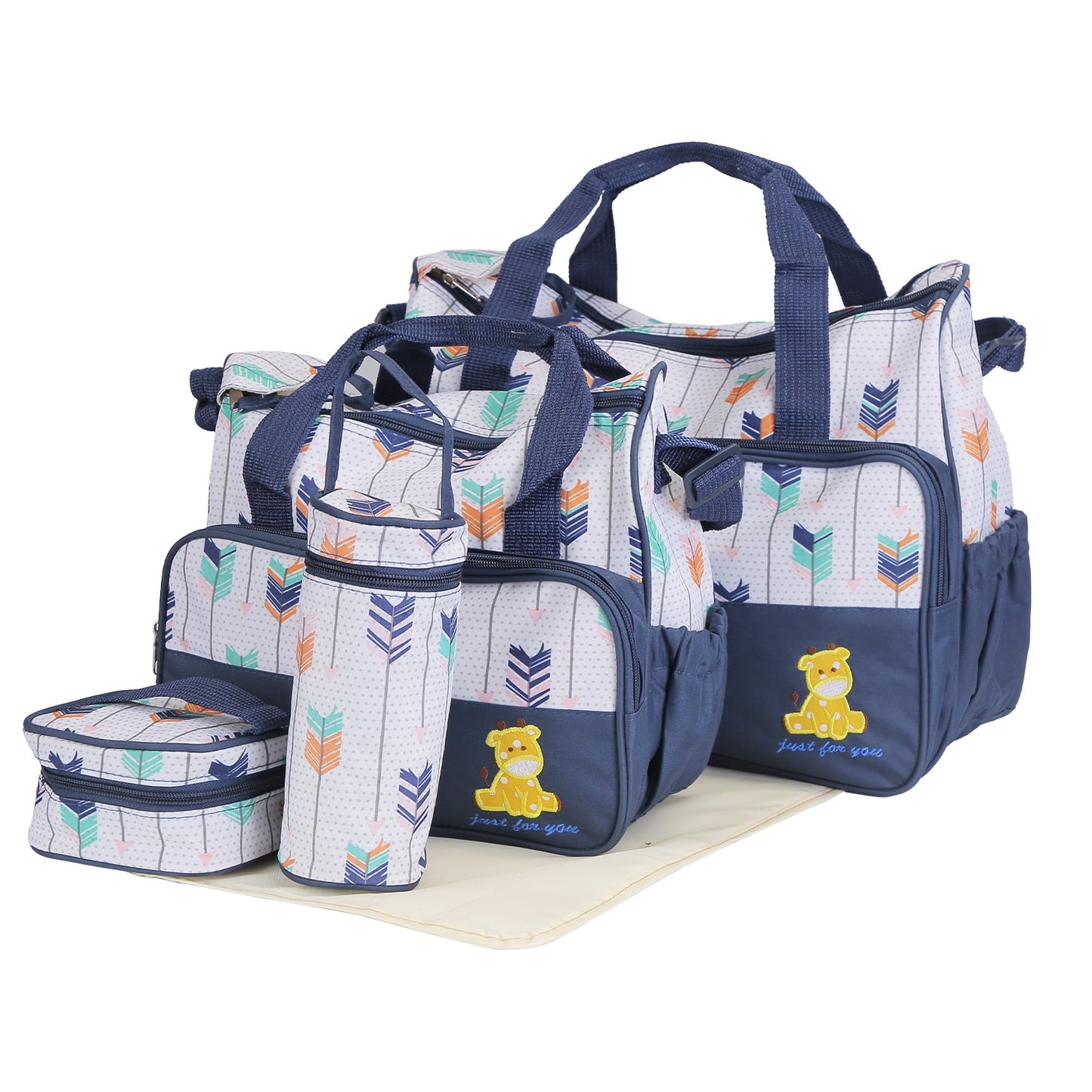 5Pcs Baby Nappy Diaper Bags Set