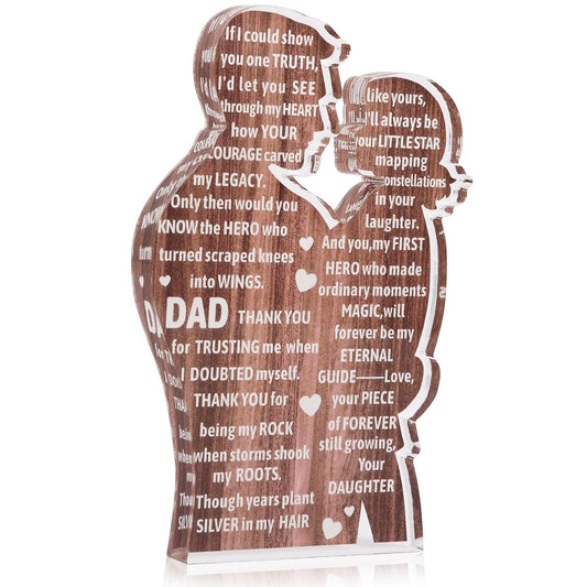 Daughter To Dad Heartfelt Acrylic Plaque