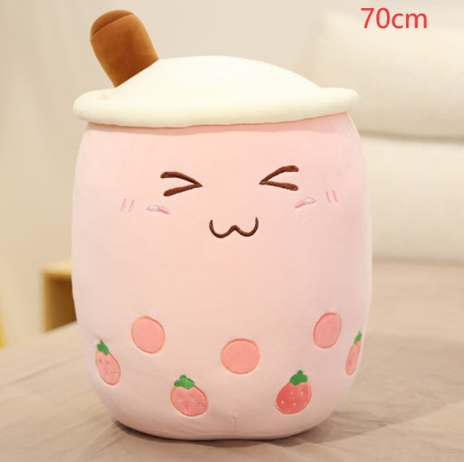 Stuffed Soft Strawberry Milk Tea Plush