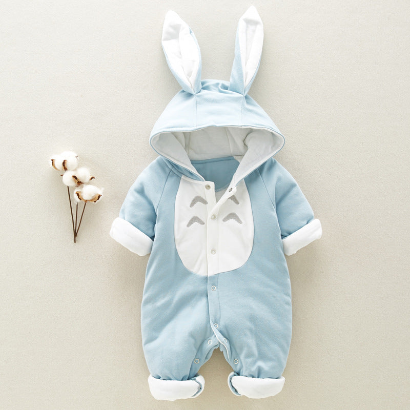 Thickened Chinchilla Hooded Cotton Baby