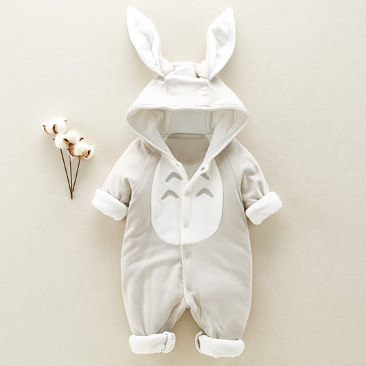 Thickened Chinchilla Hooded Cotton Baby