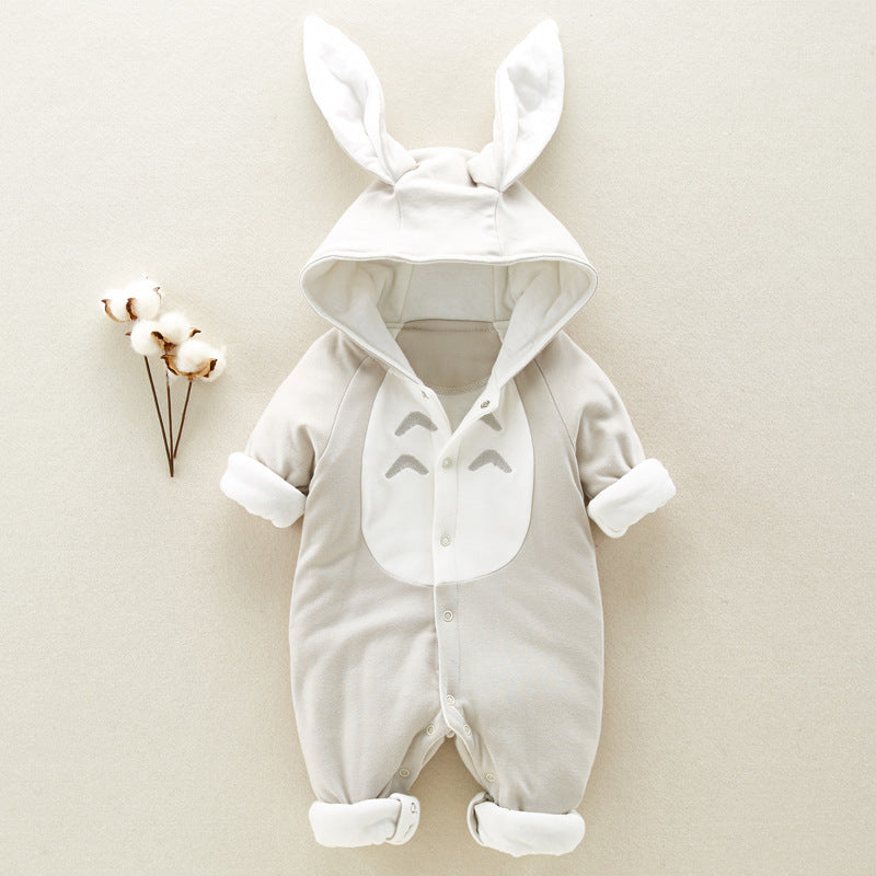 Thickened Chinchilla Hooded Cotton Baby