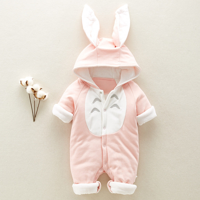 Thickened Chinchilla Hooded Cotton Baby