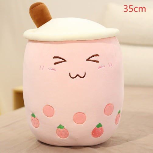Stuffed Soft Strawberry Milk Tea Plush