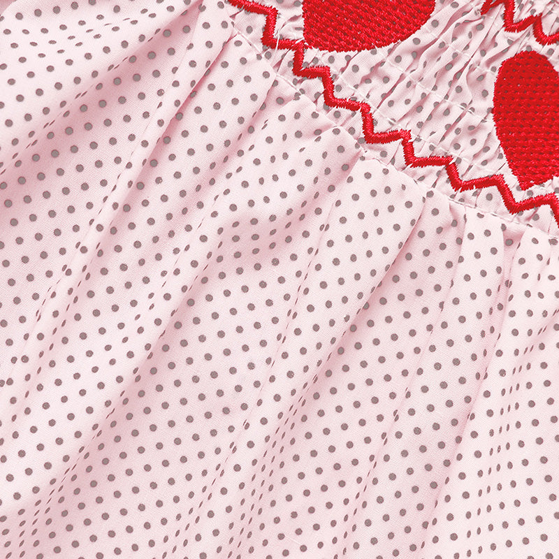 Newborn Baby Girls' Valentine's Day Smocked Romper