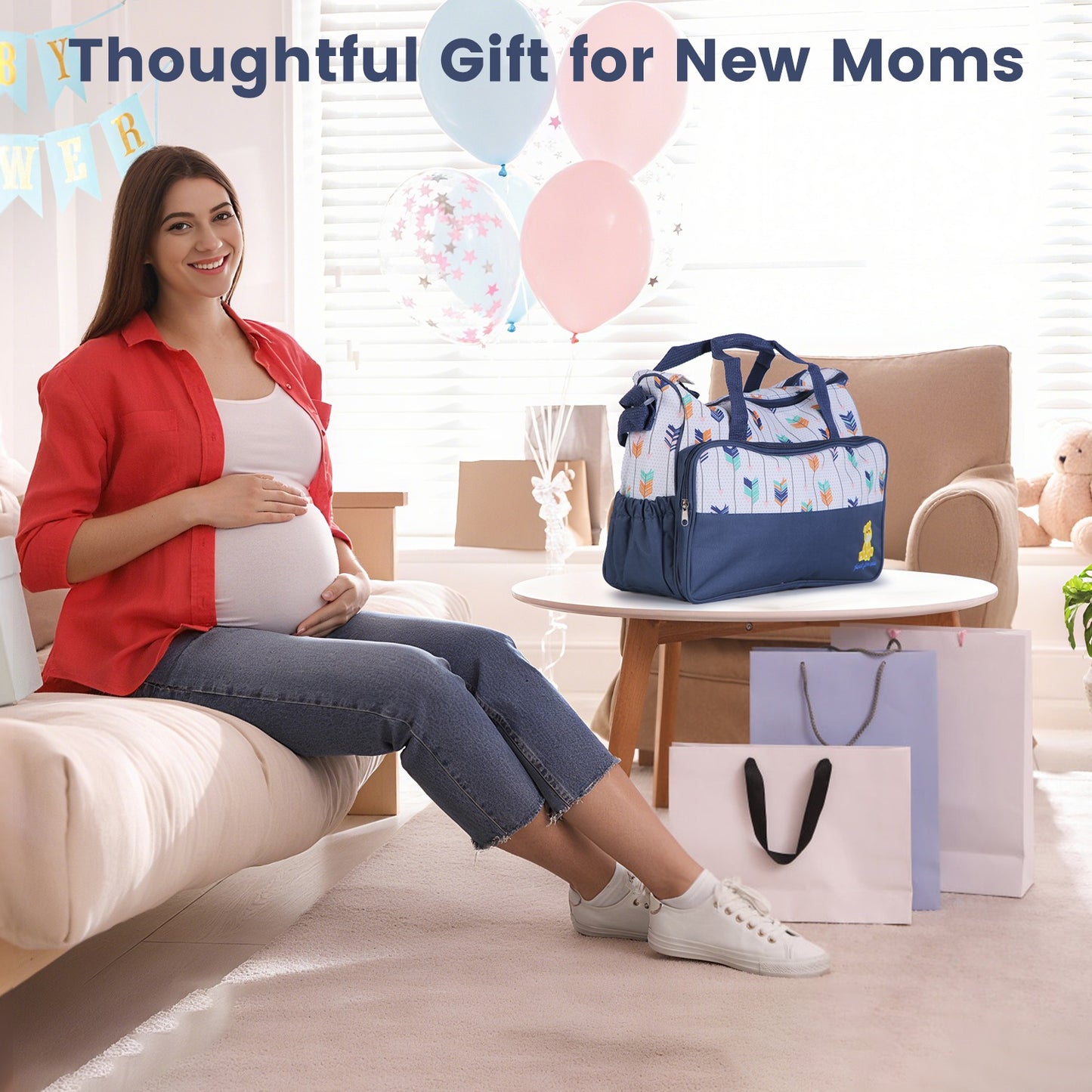 5Pcs Baby Nappy Diaper Bags Set