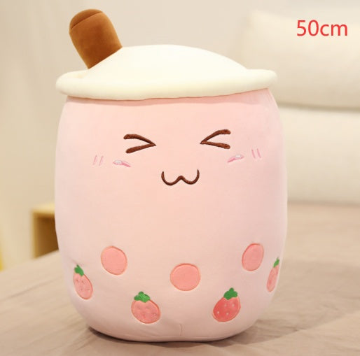 Stuffed Soft Strawberry Milk Tea Plush