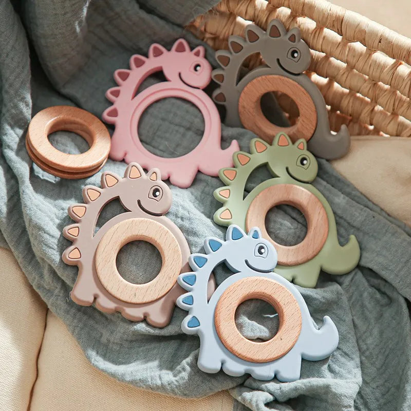 BPA Free Dinosaur Shape Teething Ring Toy