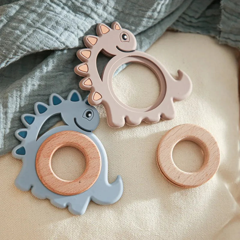 BPA Free Dinosaur Shape Teething Ring Toy