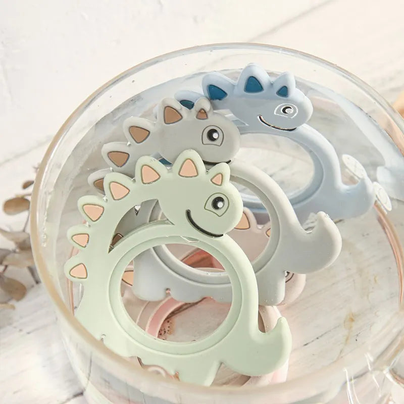 BPA Free Dinosaur Shape Teething Ring Toy