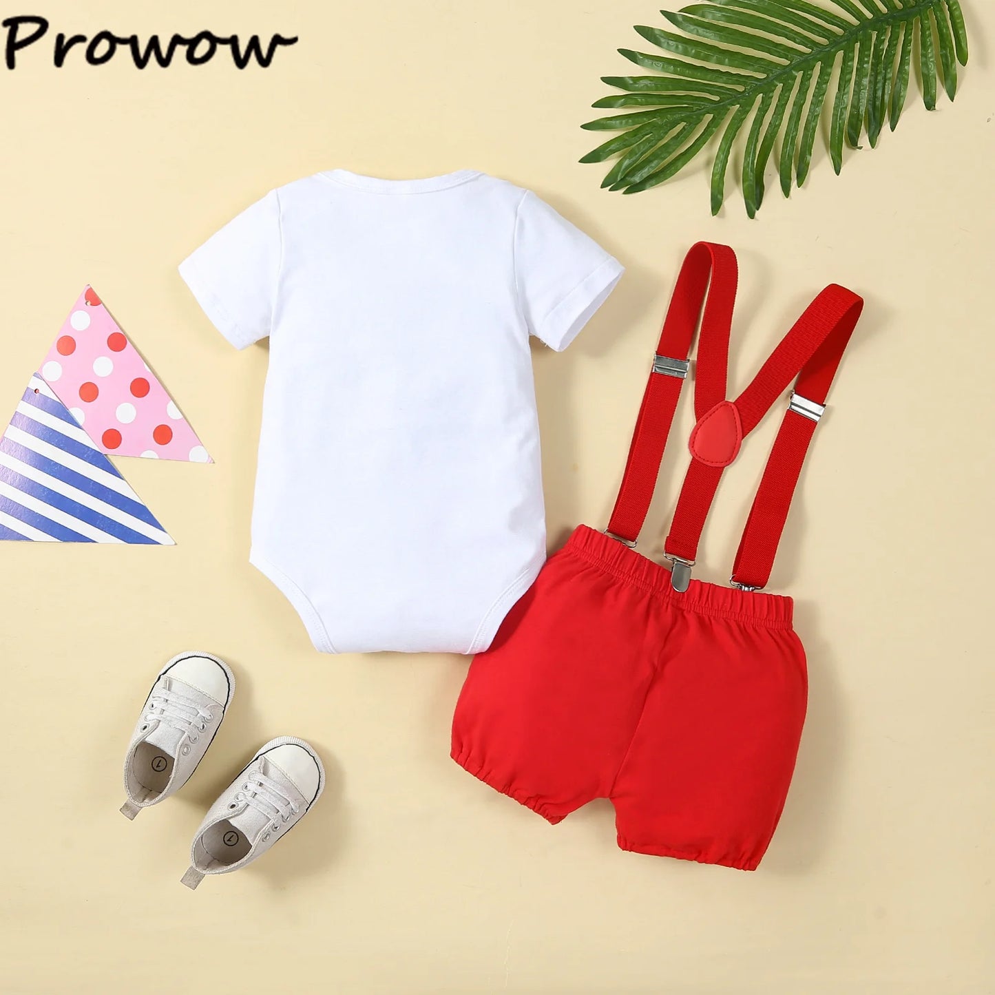 Baby Boys Birthday Outfits Sets Balloon Letter "1"