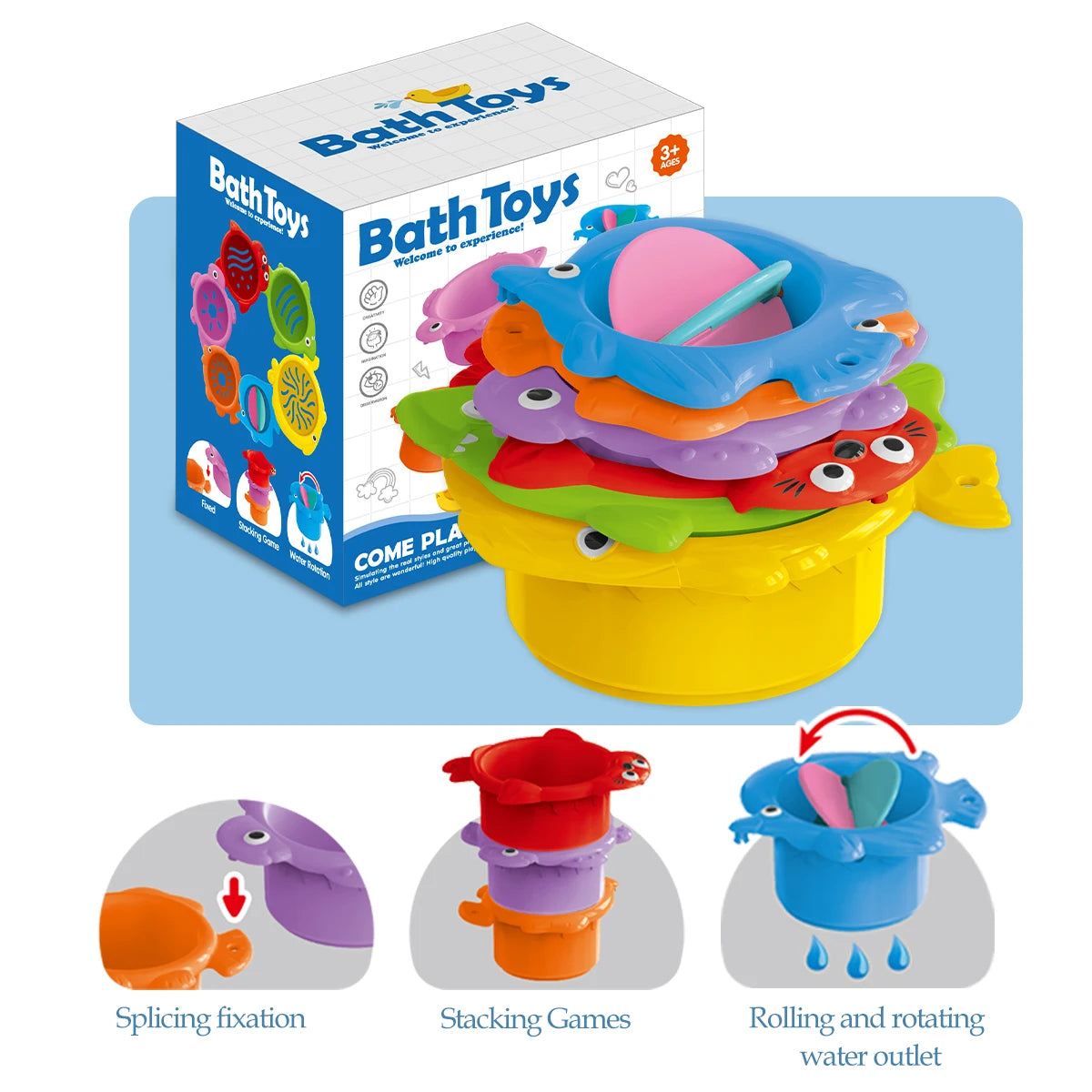 Toddler Stacking Bath Toys