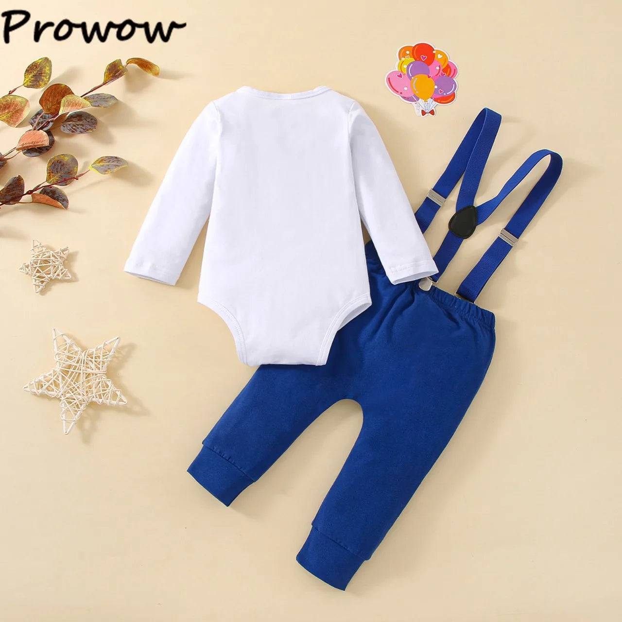 Baby Boys Birthday Outfits Sets Balloon Letter "1"