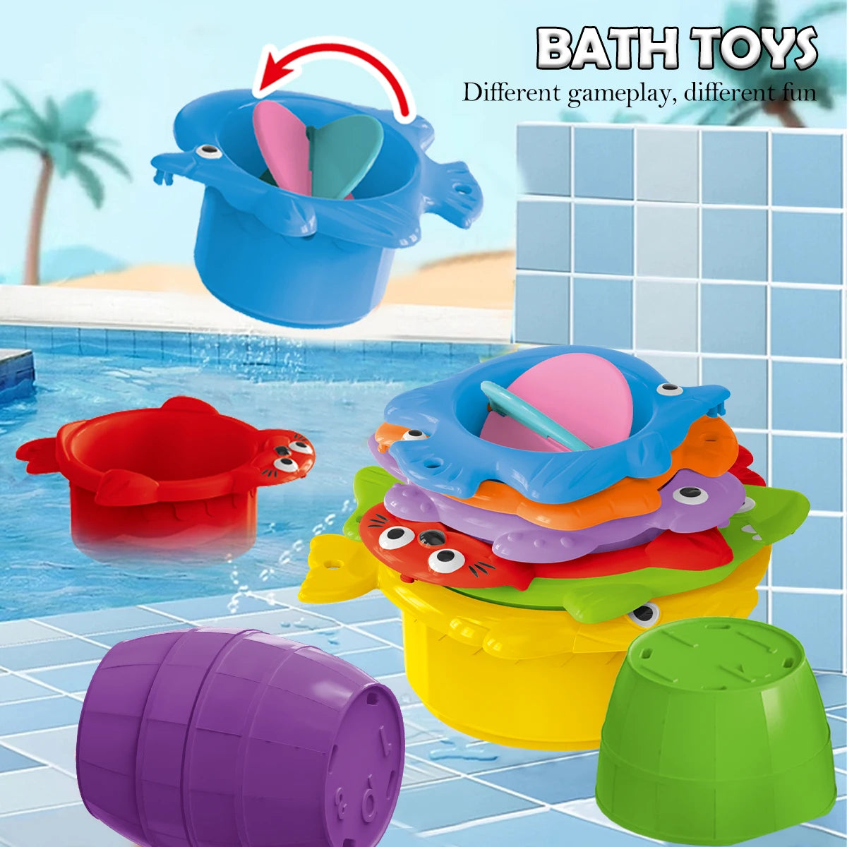 Toddler Stacking Bath Toys