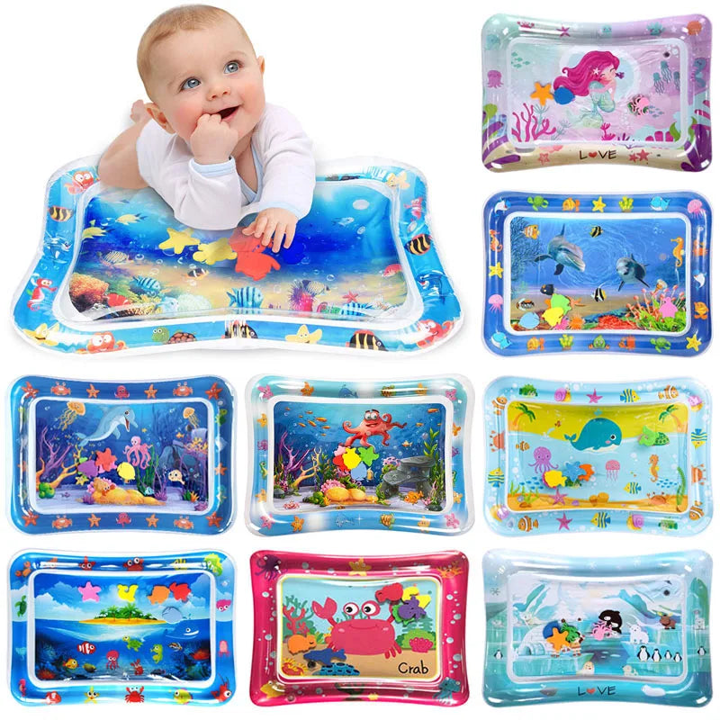 Inflatable Tummy Time Baby Play Mat Infants Water Cushion