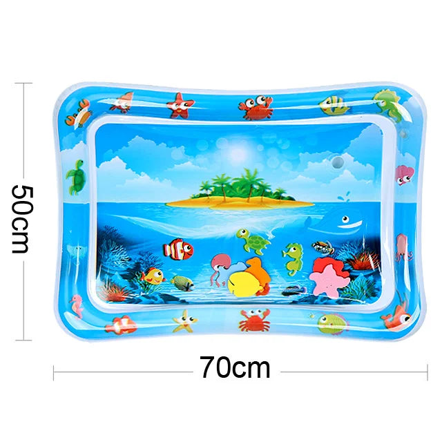 Inflatable Tummy Time Baby Play Mat Infants Water Cushion