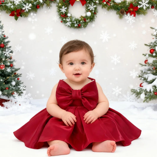 Big Bow Dresses For Baby Girl 1st