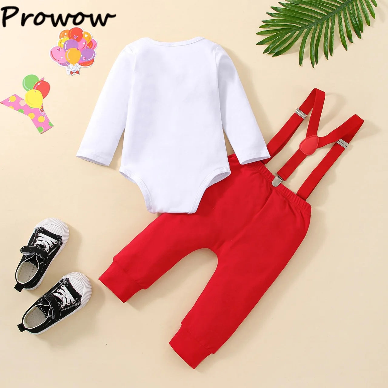 Baby Boys Birthday Outfits Sets Balloon Letter "1"