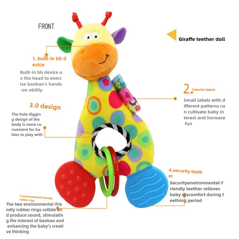 Rattles Animal Giraffe Doll Teether