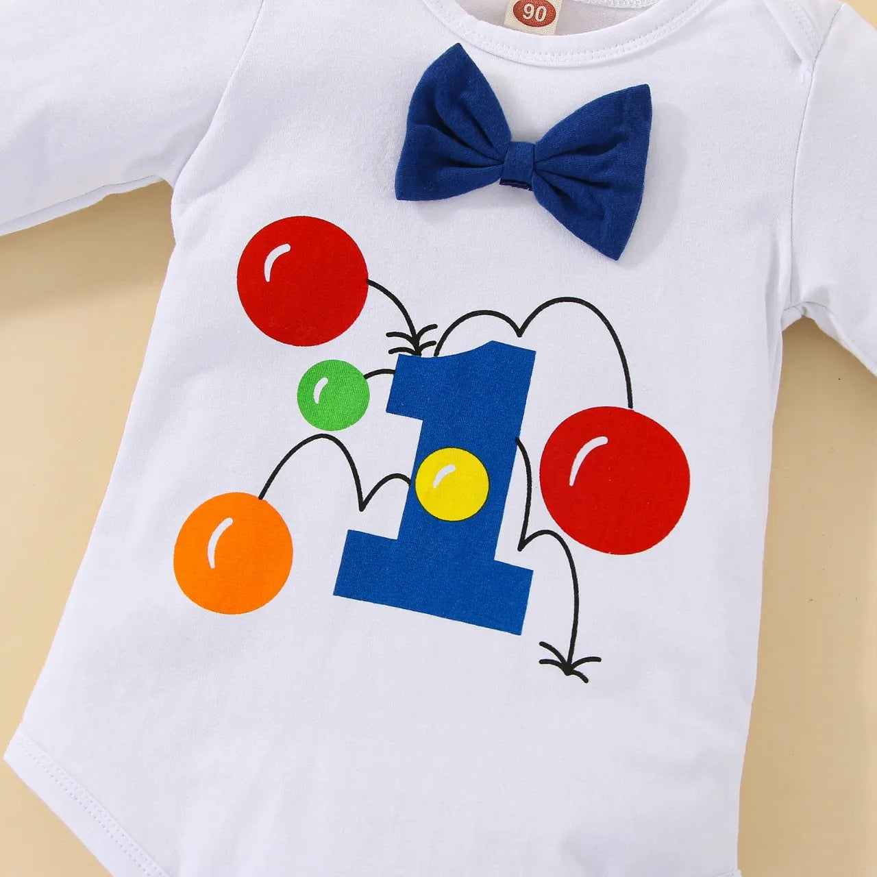 Baby Boys Birthday Outfits Sets Balloon Letter "1"