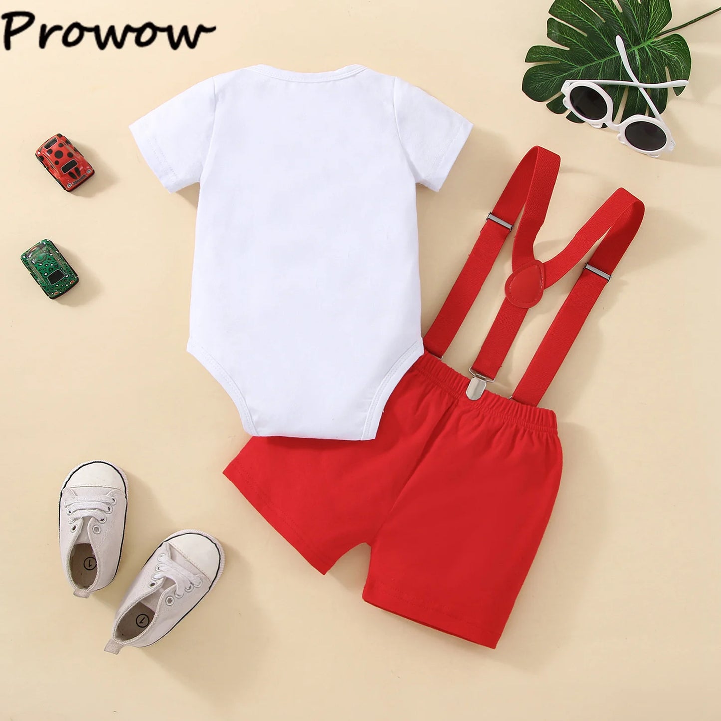 Baby Boys Birthday Outfits Sets Balloon Letter "1"