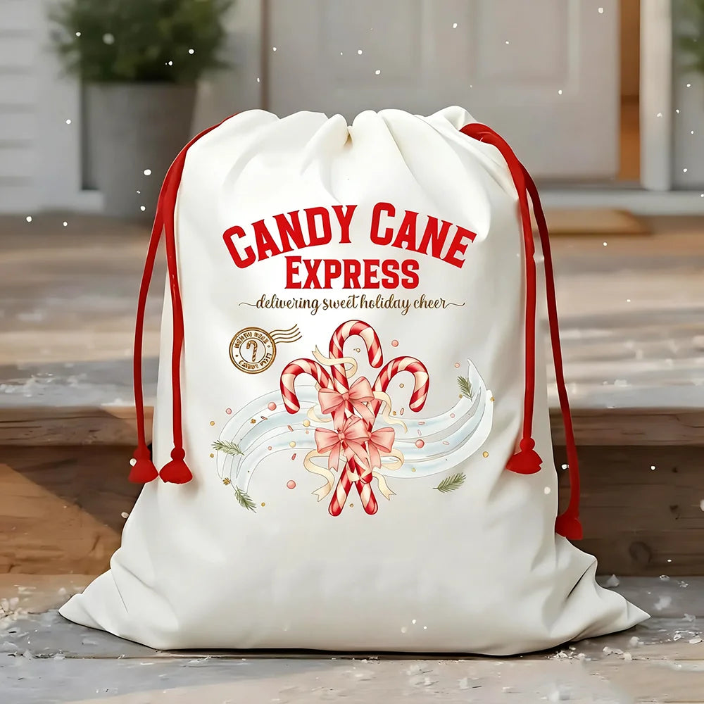 Stocking Coquette Candy Cane Santa Sack