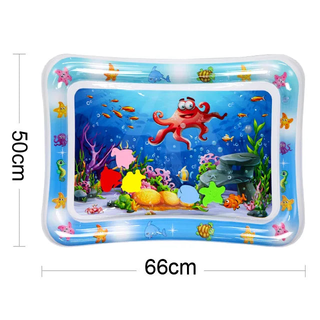 Inflatable Tummy Time Baby Play Mat Infants Water Cushion