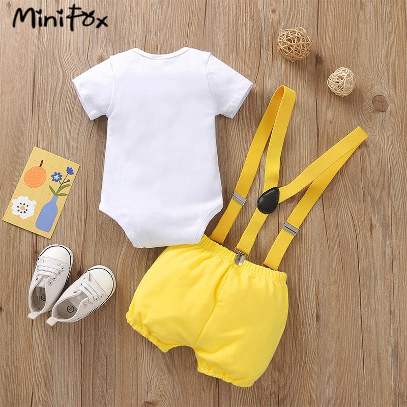 Baby Boys Birthday Outfits Sets Balloon Letter "1"