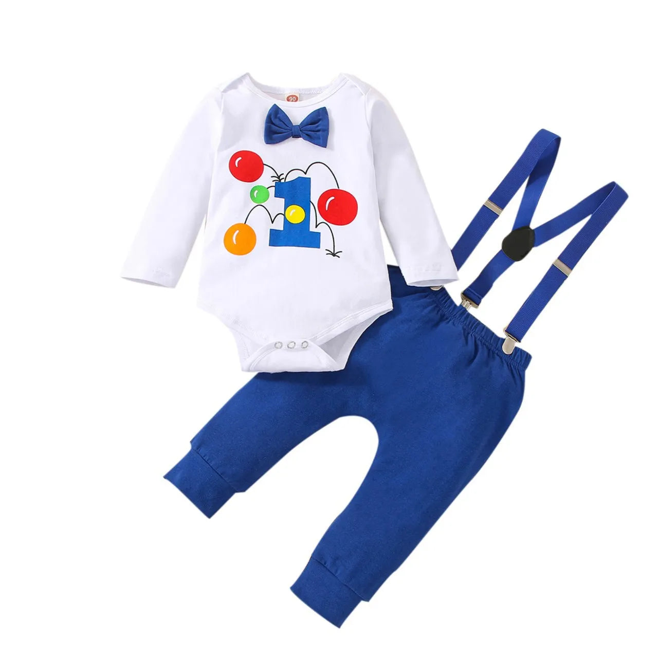 Baby Boys Birthday Outfits Sets Balloon Letter "1"