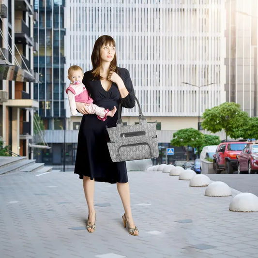 8Pcs Baby Nappy Diaper Bags Set For Mom & Dad