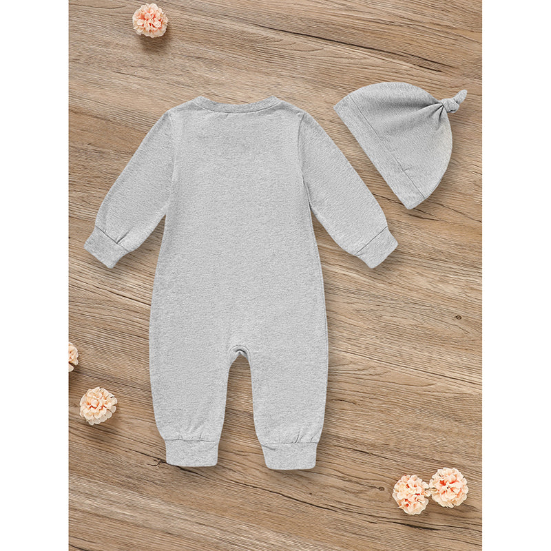 Newborn Baby Boy Outfits Long Sleeve Animal Print Romper